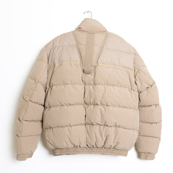Diesel Puffer Jacket W-Briggs Padded Brown Beige Brushed Nylon Large - Picture 3 of 15